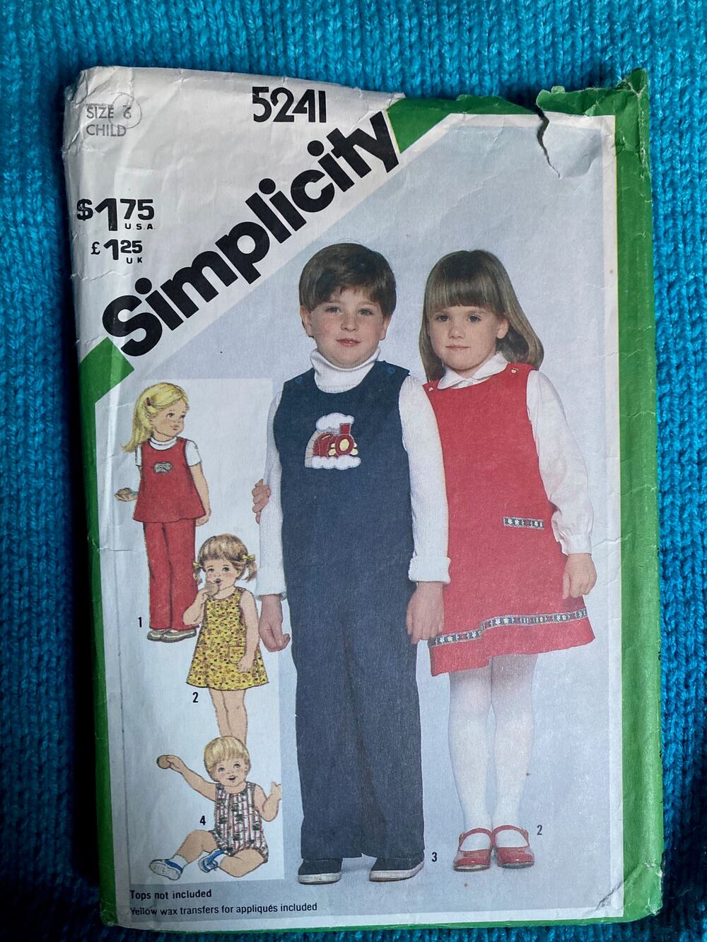 Simplicity sewing pattern 5241 kids jumper overall romper